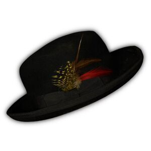 Fedora with Faux Feather and Bow